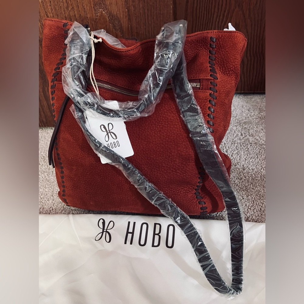 HOBO Rich Red Leather Shoulder Bag